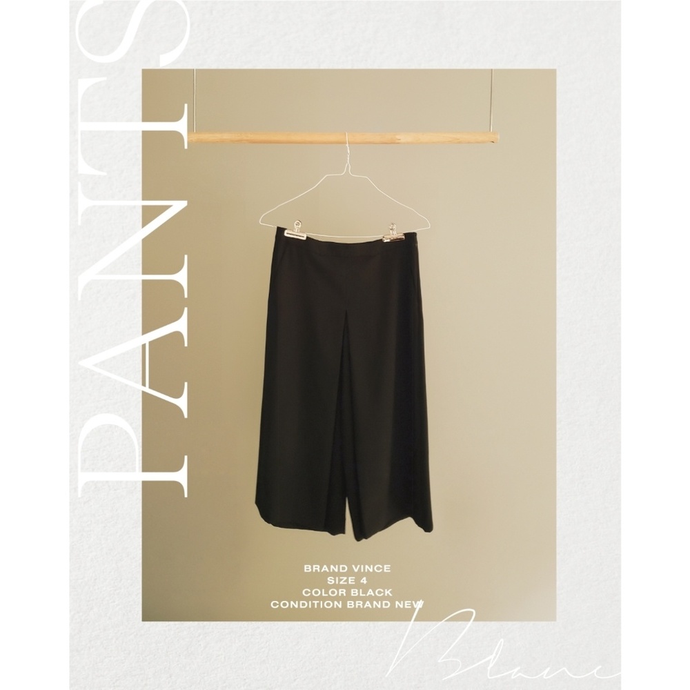 VINCE black cropped culottes